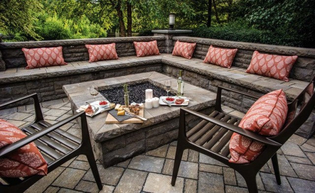 Belgard Pavers Fireplace Design`